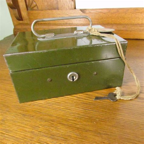 vintage metal lock box for sale 